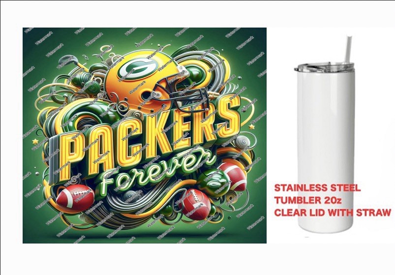 PACKERS  - FOREVER  - Tumbler 20 oz Stainless Steel