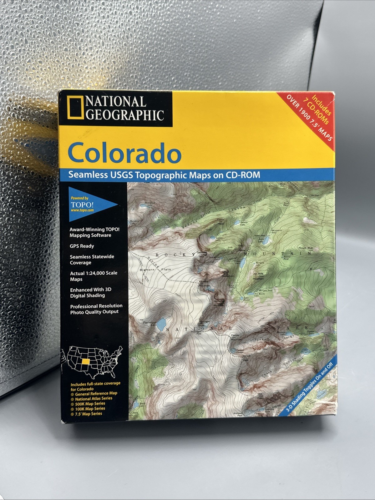 Colorado National Geographic USGS Topographic Maps Cd-rom New Sealed GPS Topo PC