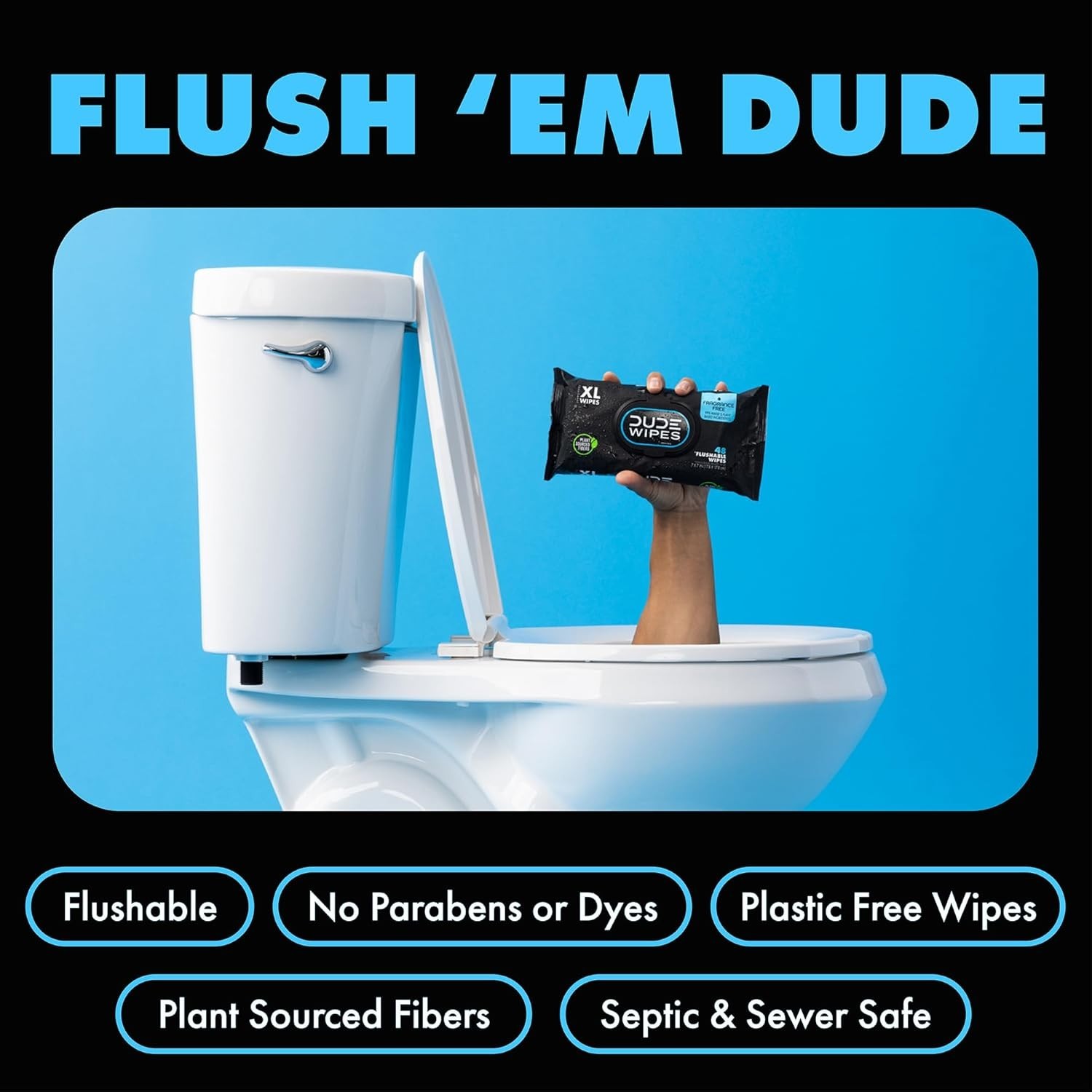 Wipes Flushable Wet Wipes 48 Count Dispenser