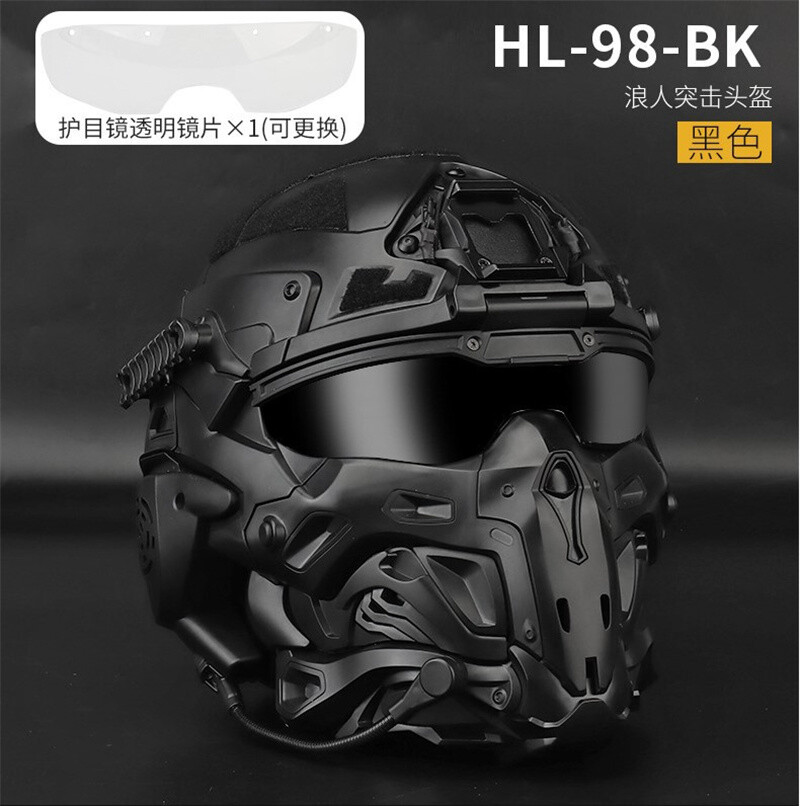 Tactical Assault Helmet Airsoft Military Full Mask Goggles Modular Protective
