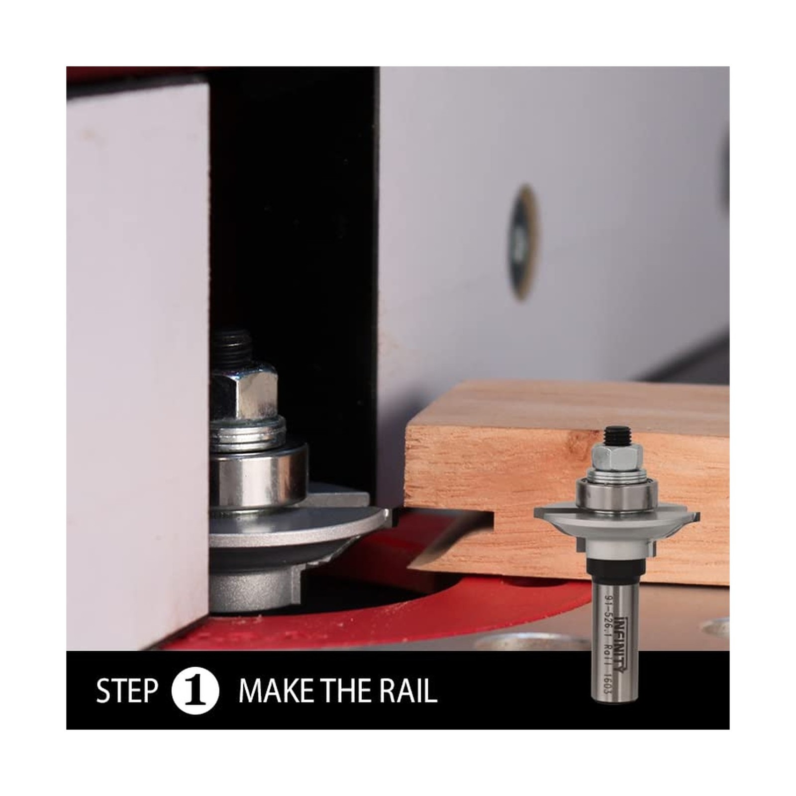 Infinity Cutting Tools 3-Pc. Ultimate Glass Door Making Router Bit Set - Shak...