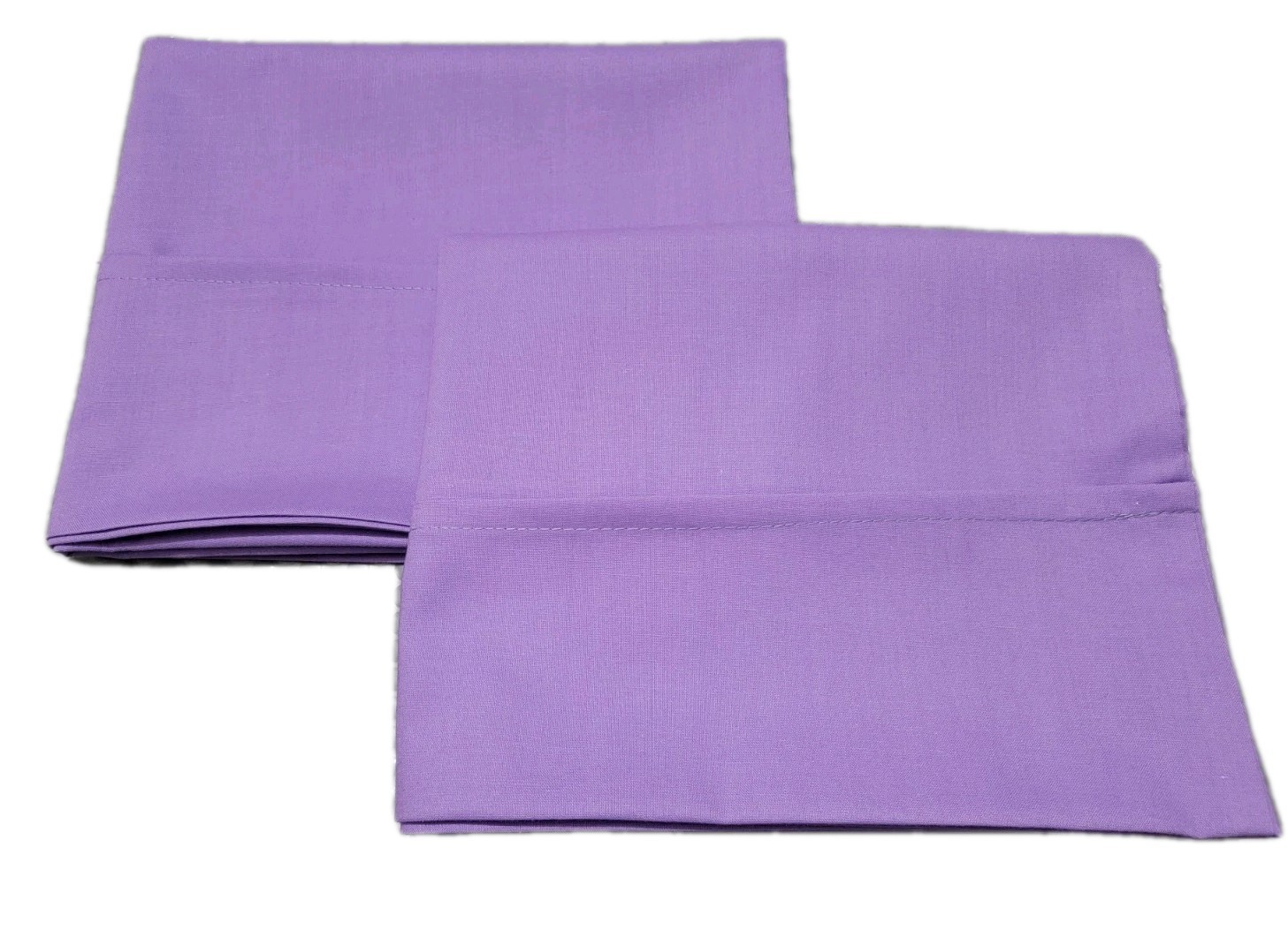 Set Of 2 Lilac Color Pillowcases Polycotton Fabric 20 X 31 standard/Queen