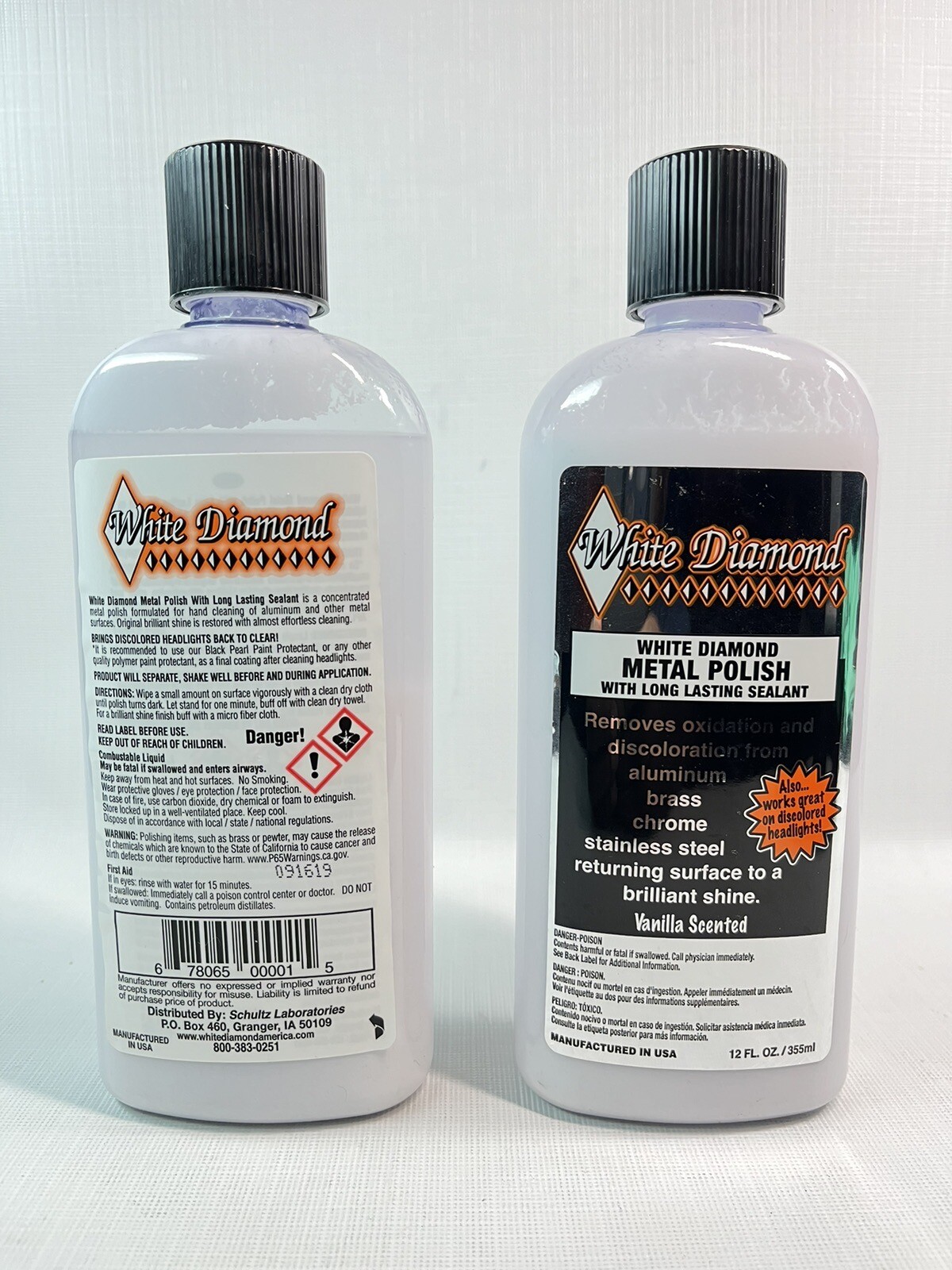 White Diamond Metal Polish with Long Lasting Sealant, Metal Cleaner, 12 fl oz