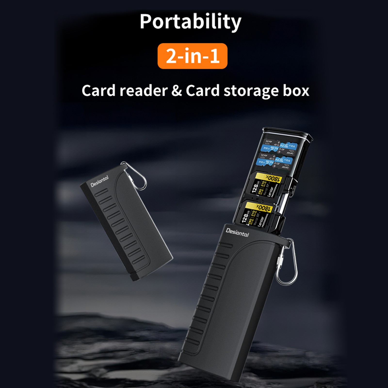 High-Speed SD Card Reader Type-C USB 3.1 Interface SD TF SIM Card Holder Case US