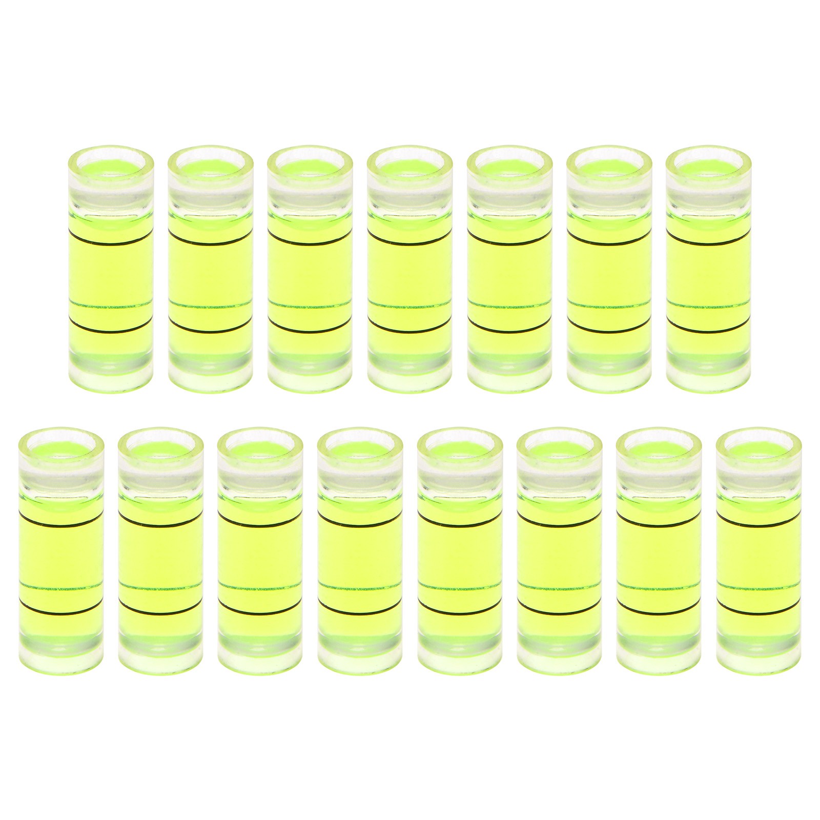 15pcs Small Cylindrical Bubble Level Vials 8x22mm Levels Measuring Tools