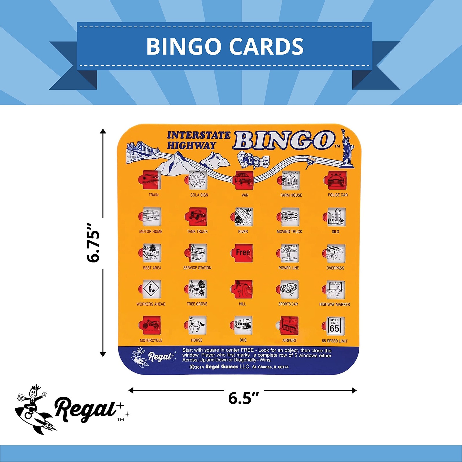 Finger-Tip Shutter Bingo Cards with Sliding Windows - Interstate Bingo & Auto...