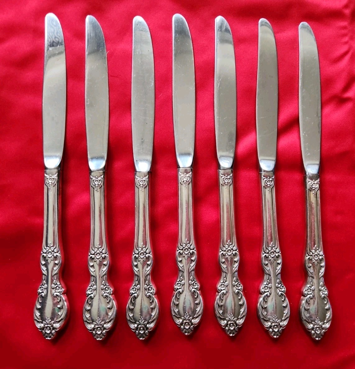Lot Of 7 Wm Rogers GRAND ELEGANCE Int'l Silverplate 1959 Knives Flatware