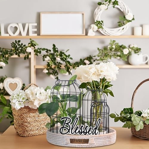 Rustic Farmhouse Lantern Decor Set of 3 Lanterns Decorative Indoor and