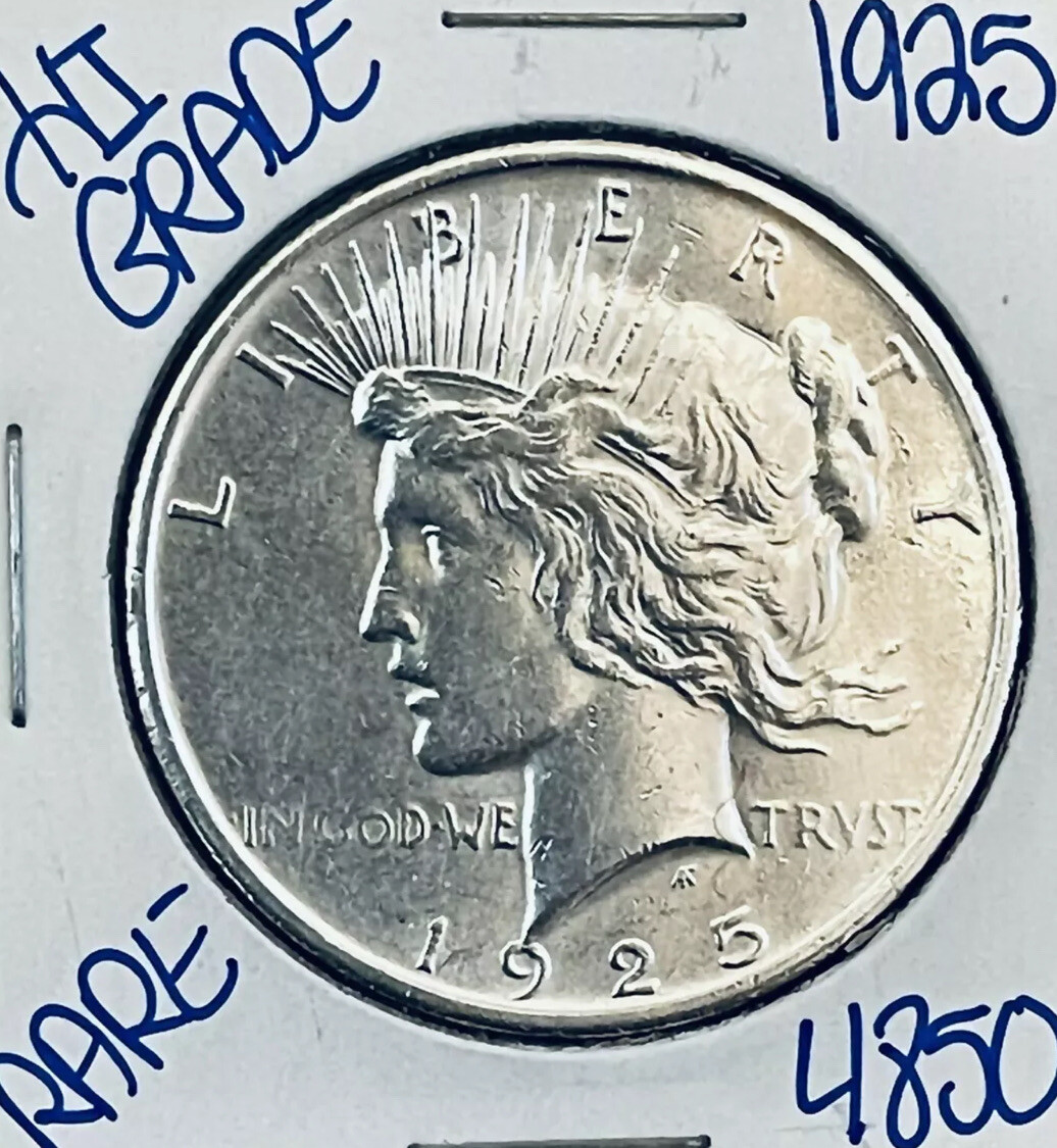 ⭐️1925 SILVER PEACE DOLLAR COIN⭐️HIGH GRADE⭐️RARE GEM⭐️