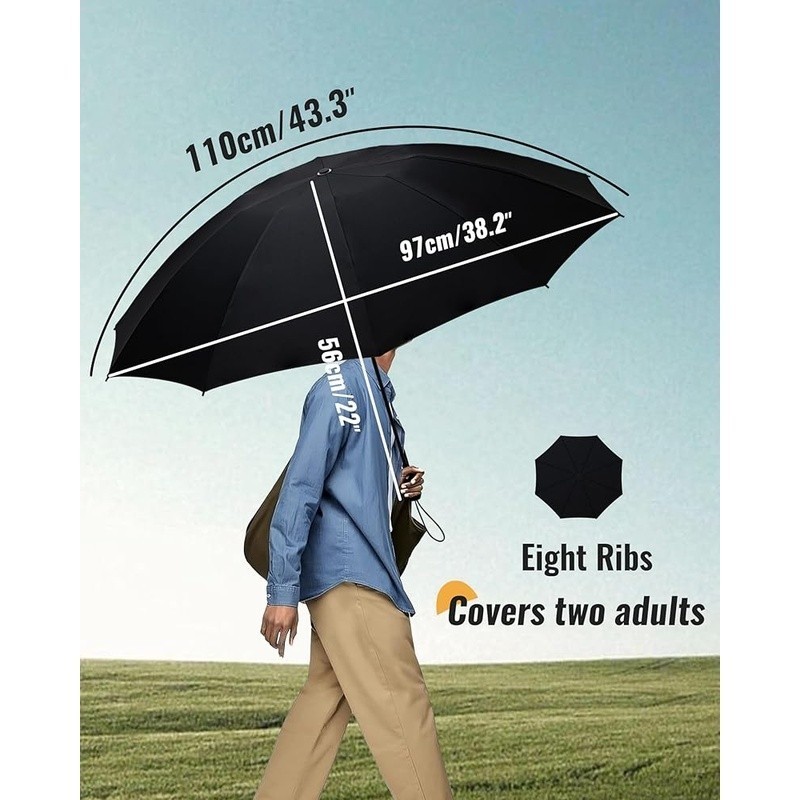 Compact Windproof Travel Umbrella Automatic Waterproof Durable Lightweight New