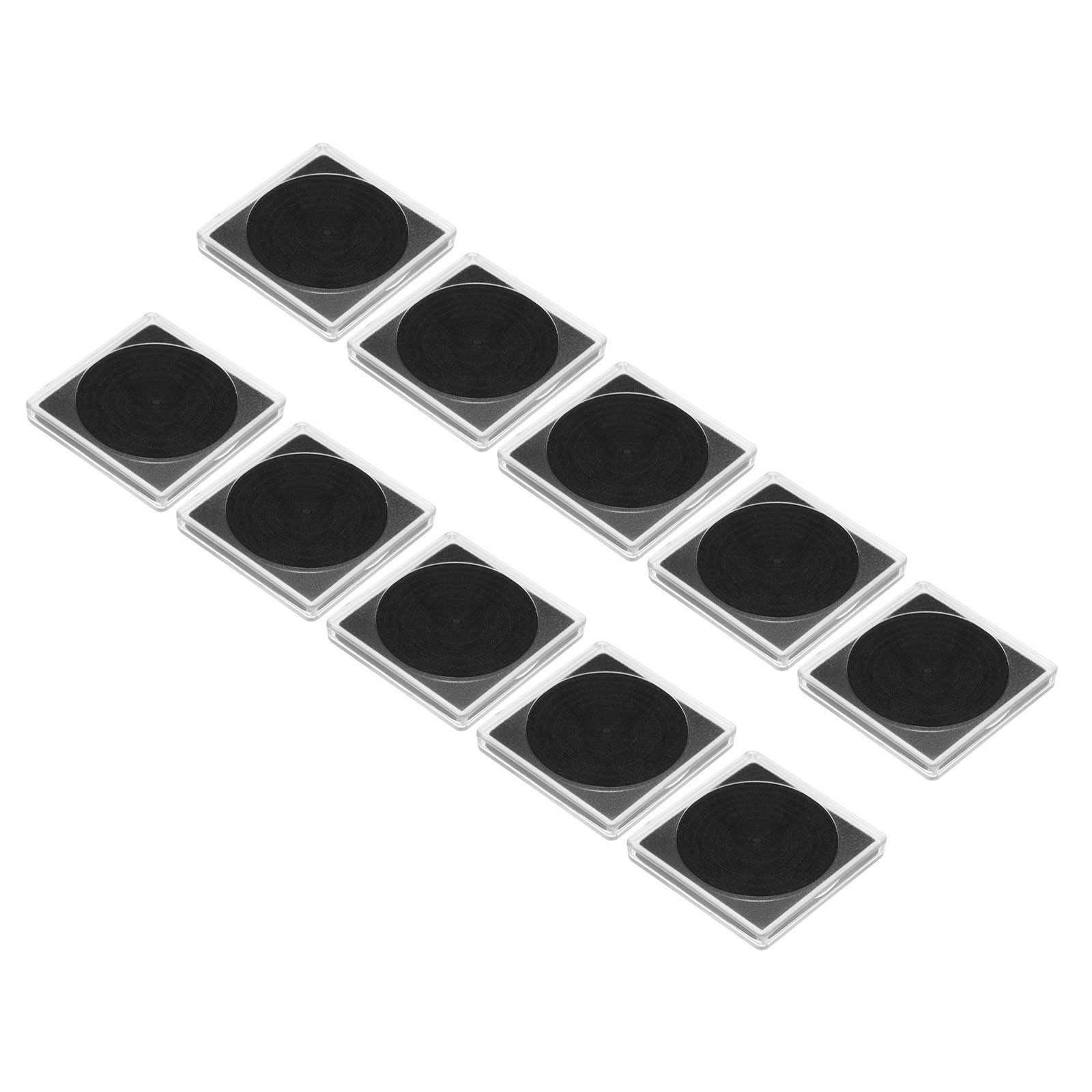 10Pcs Square Coin Holder Case, Coin Collection Case Storage (Clear, 16-36mm)