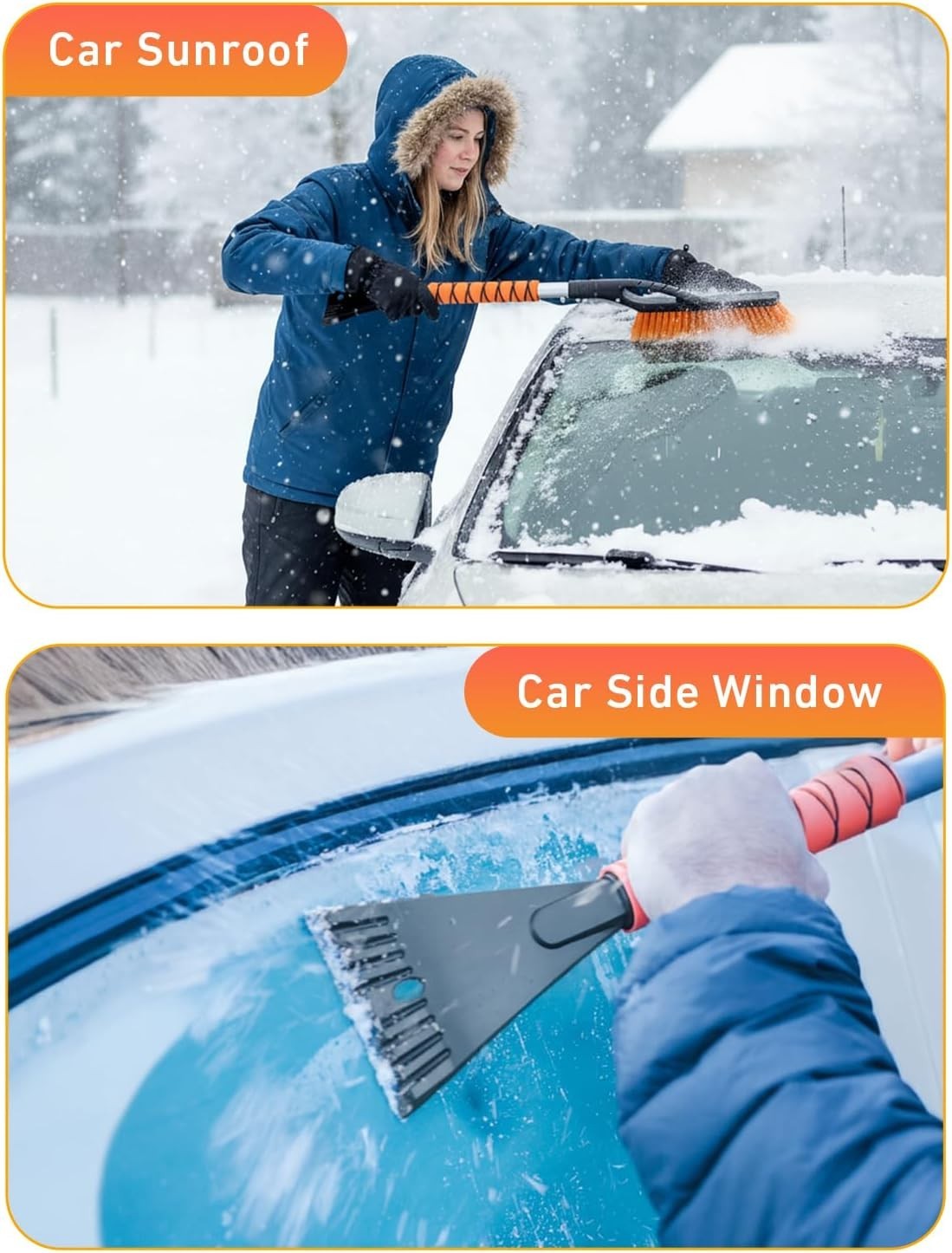 Car Windshield Snow Brush & Ice Scraper Combo