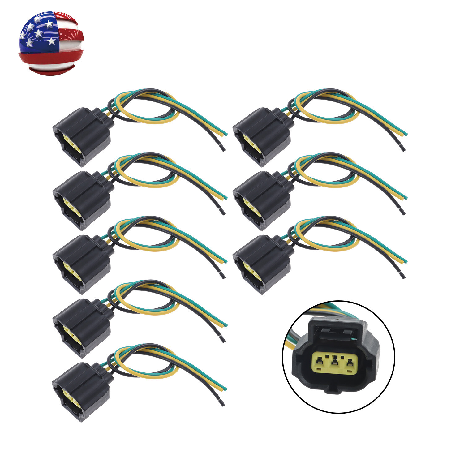 Pack of 8 Ignition Coil Electrical Plug Pigtail Connection for Dodge Magnum