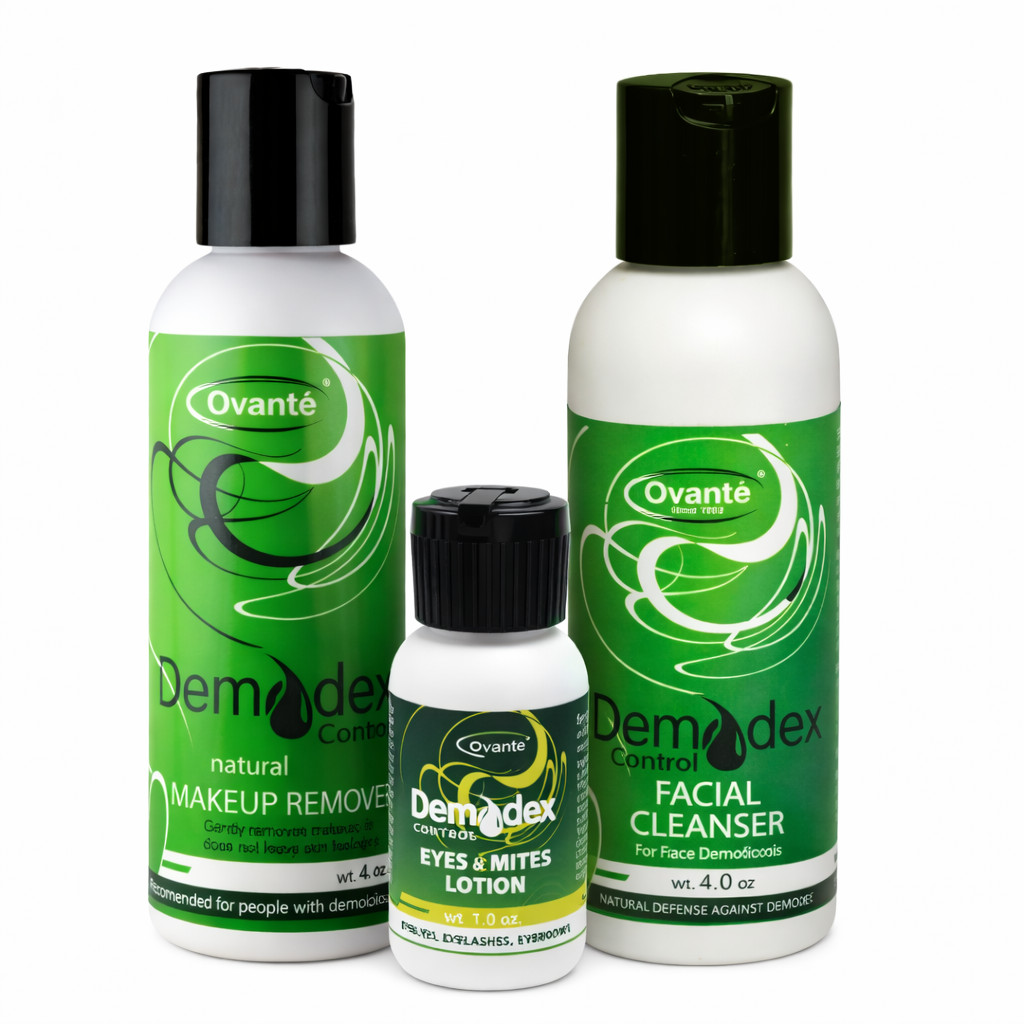 Demodex Eliminating Kit: Make up Remover, Facial Wash, Lids & Lash Lotion