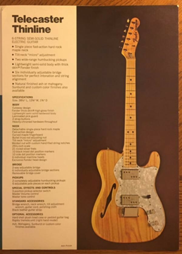 Vintage 1972 REPRODUCTION - Five New Fenders 6 page Catalog