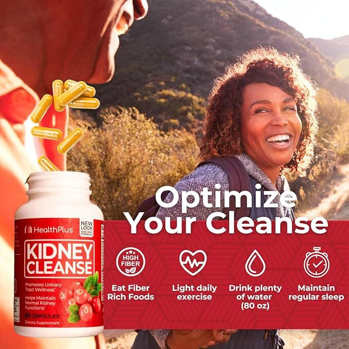 Kidney Cleanse Detoxifying Cleanse Healthy Kidney Function Antioxidant 60 Caps
