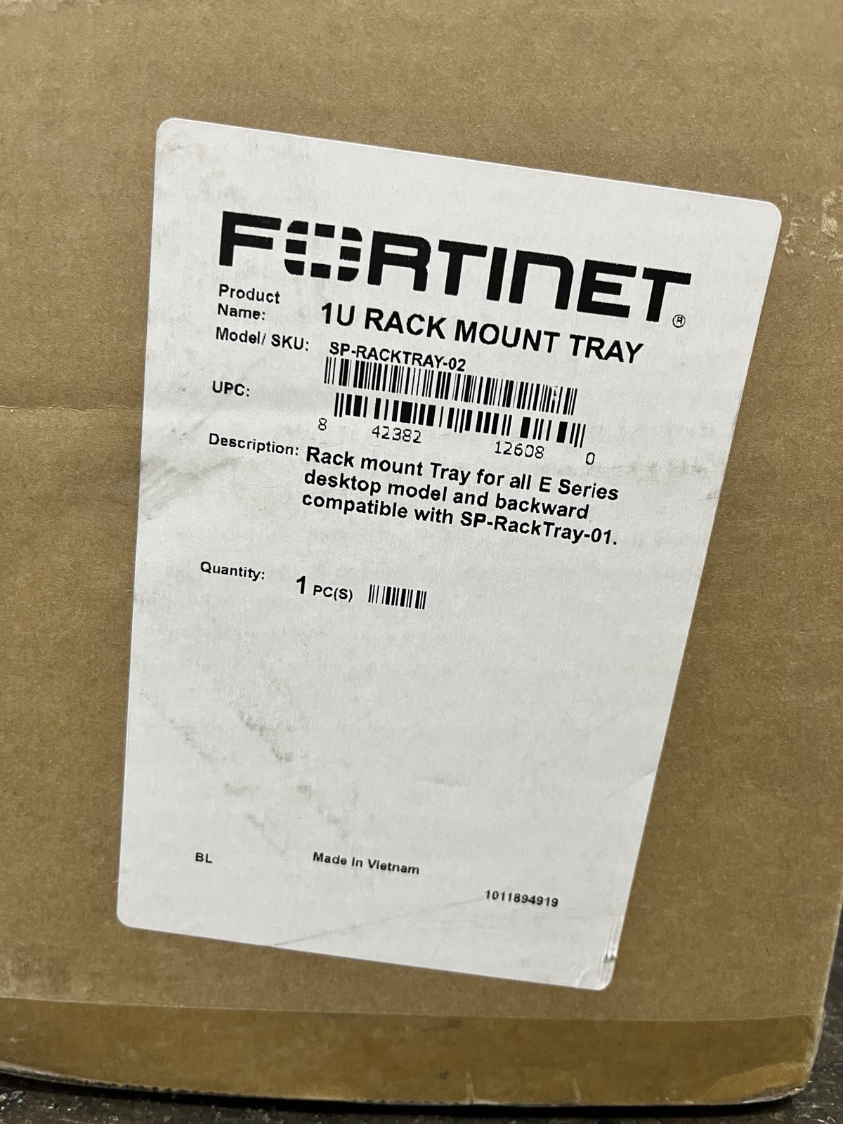 FORTINET 1U Rack Mount Tray SP-RACKTRAY-02