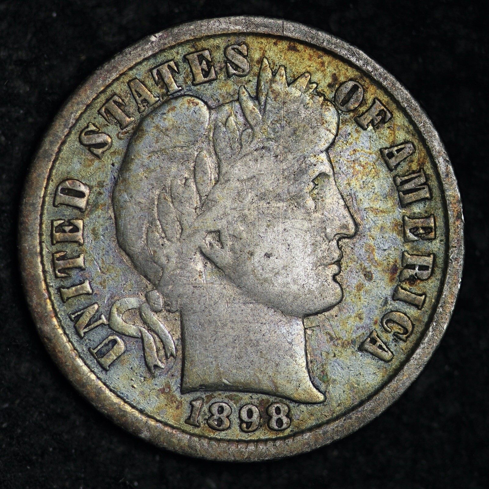 1898 Barber Silver Dime CHOICE FINE TONED E283 DSF