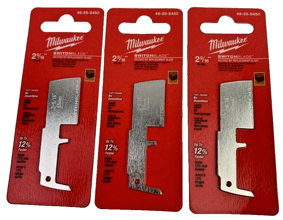 3pcs Milwaukee 2-9/16" Switchblade Replacement Blade 48-25-5450