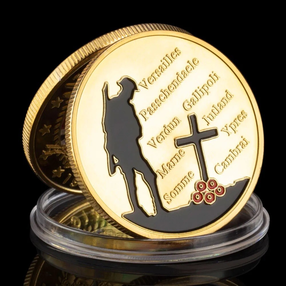 1914-1918 World War I WW1 Great War Military Veteran Challenge Coin