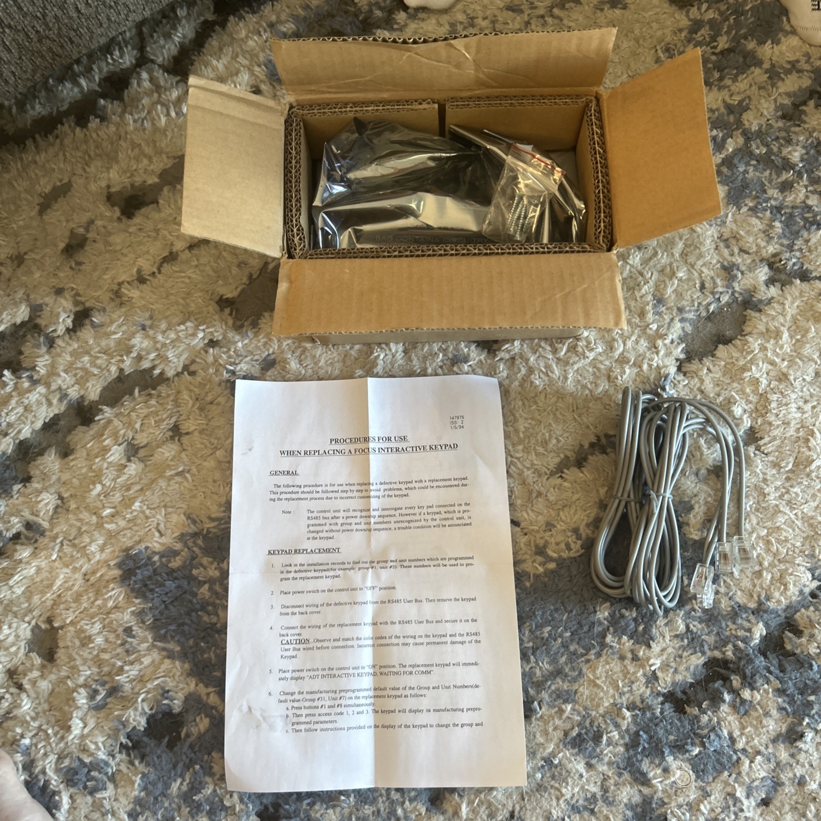ADT 471210 Keypad Compatible with ADT /TYCO Focus 200 Alarm Panel