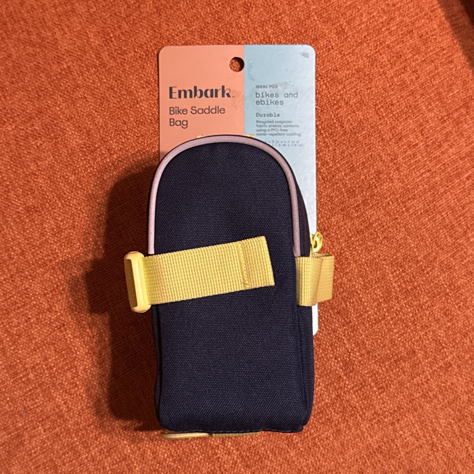 Embark Bike Bicycle eBike Rear Saddle Bag Navy Blue NWT 100% Recycled Material