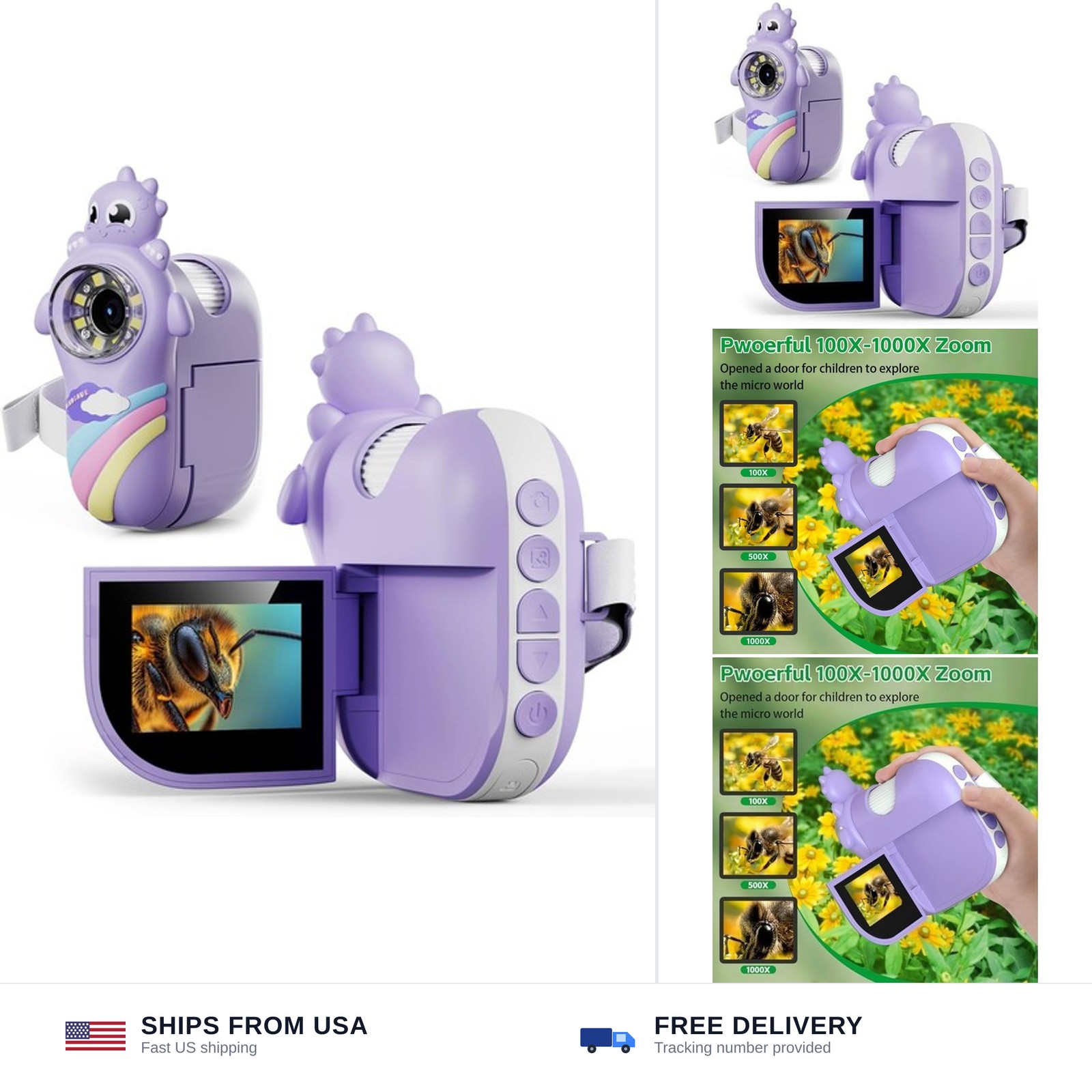 Microscope for Kids, 2.0 Inch Digital Microscope with 1000X Magnification, Ha...