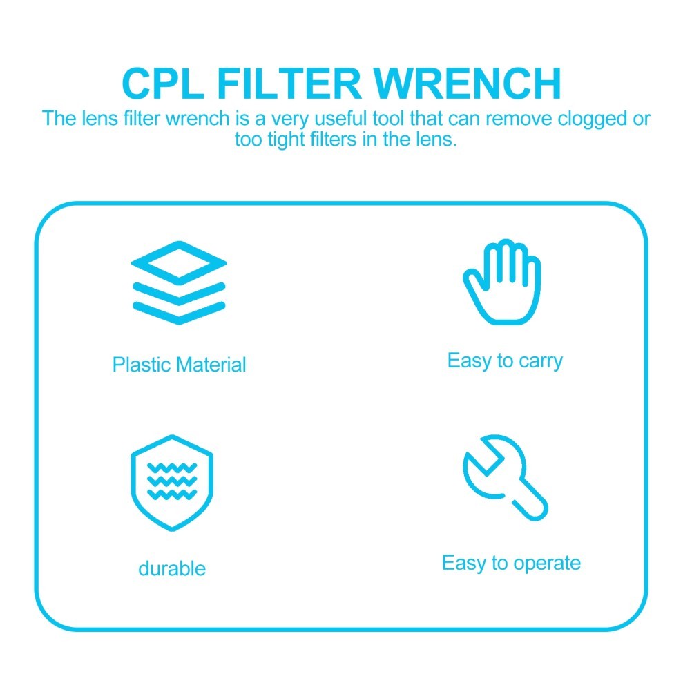 4pcs Plastic Filter Lens Wrench Camera Accessory for UV CPL Filters