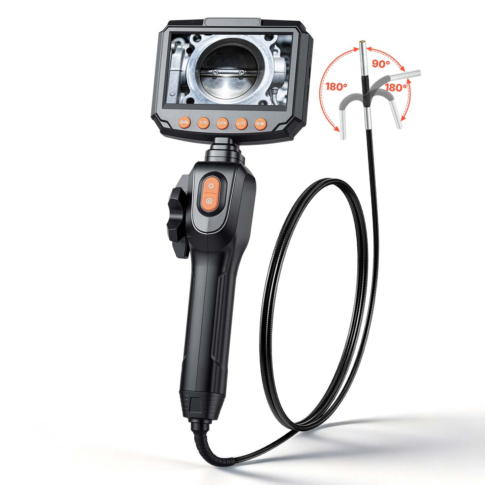 VEVOR Articulating Borescope Two-Way Articulated Endoscope with 0.15" Slim Lens