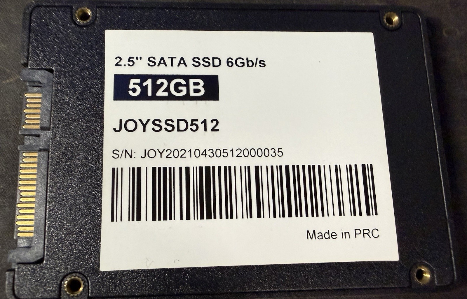 512GB SSD 2.5'' SATA SSD III 6Gb/s Internal Solid State Drive - 100% Health