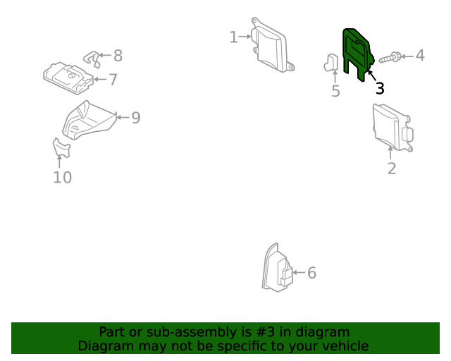 Genuine Audi Blind Spot Detection System Warning Sensor Bracket 8V5-907-175