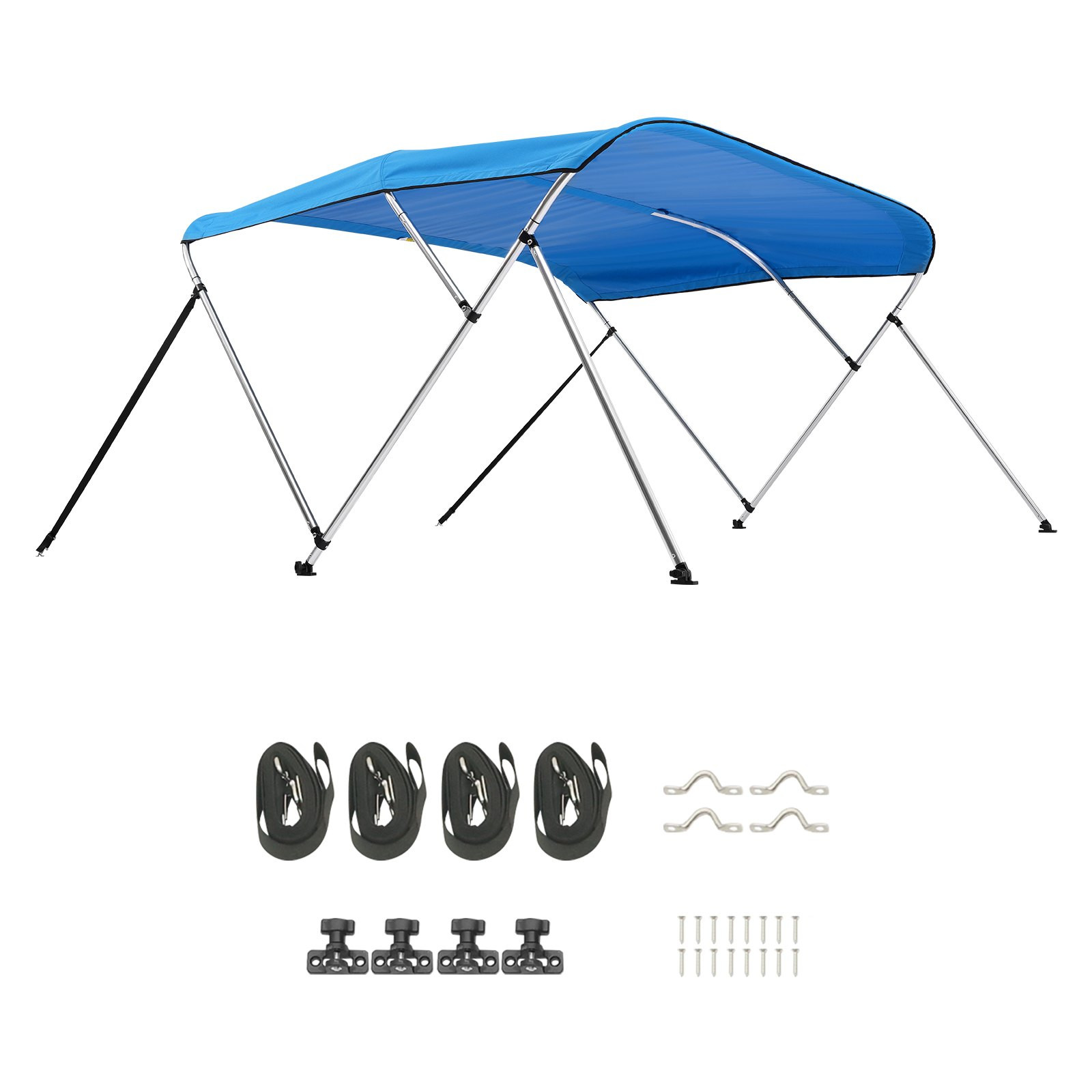 3 Bow Boat Bimini Tops 6'Lx(61"-66")W x 46"H Awning Canopy Pacific Blue