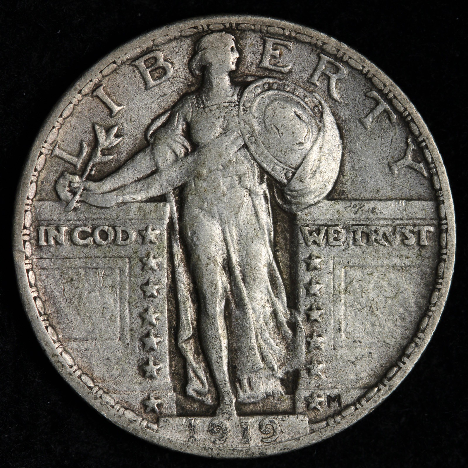 1919 Standing Liberty Silver Quarter XF++ E342 GZKHE