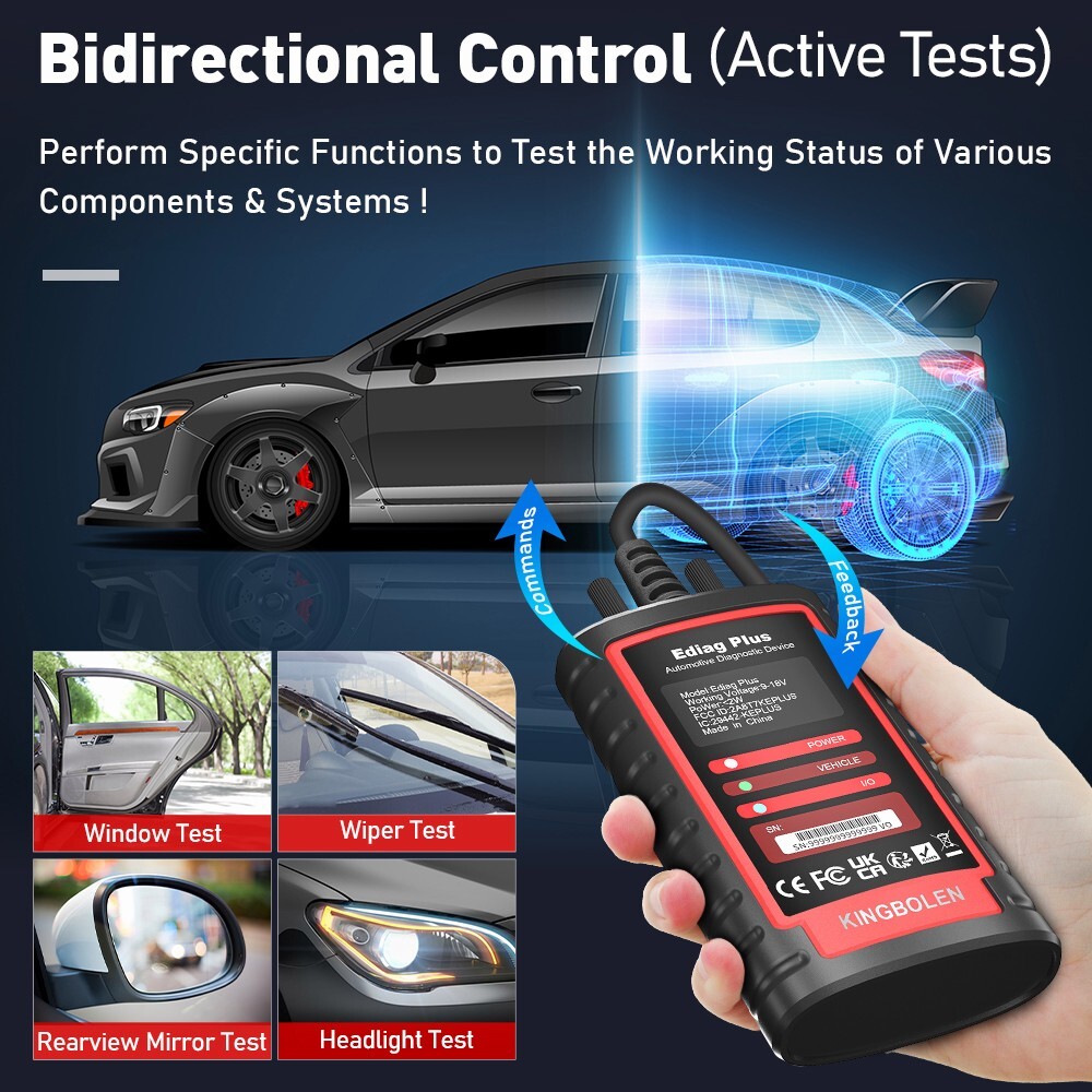 2026 Bluetooth Scanner KINGBOLEN Ediag Plus Car Diagnostic Tool KEY Coding CANFD