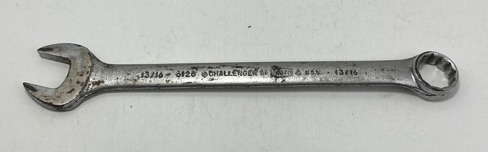 Challenger Proto 6126 13/16" SAE 12 Point Combination Wrench Made in USA
