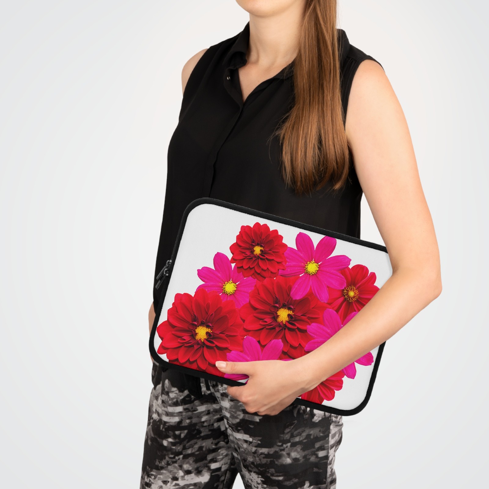 Floral Laptop Sleeve – Vibrant Tech Accessory for Her