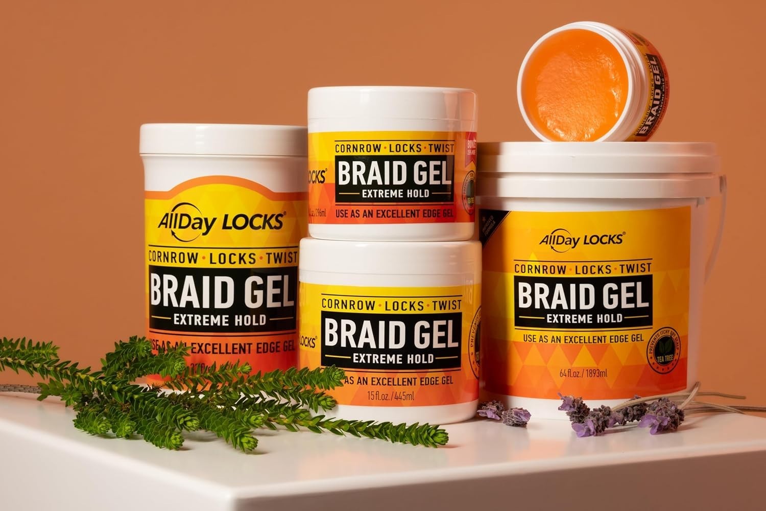 Allday Locks Braid Gel Extreme Hold 64oz