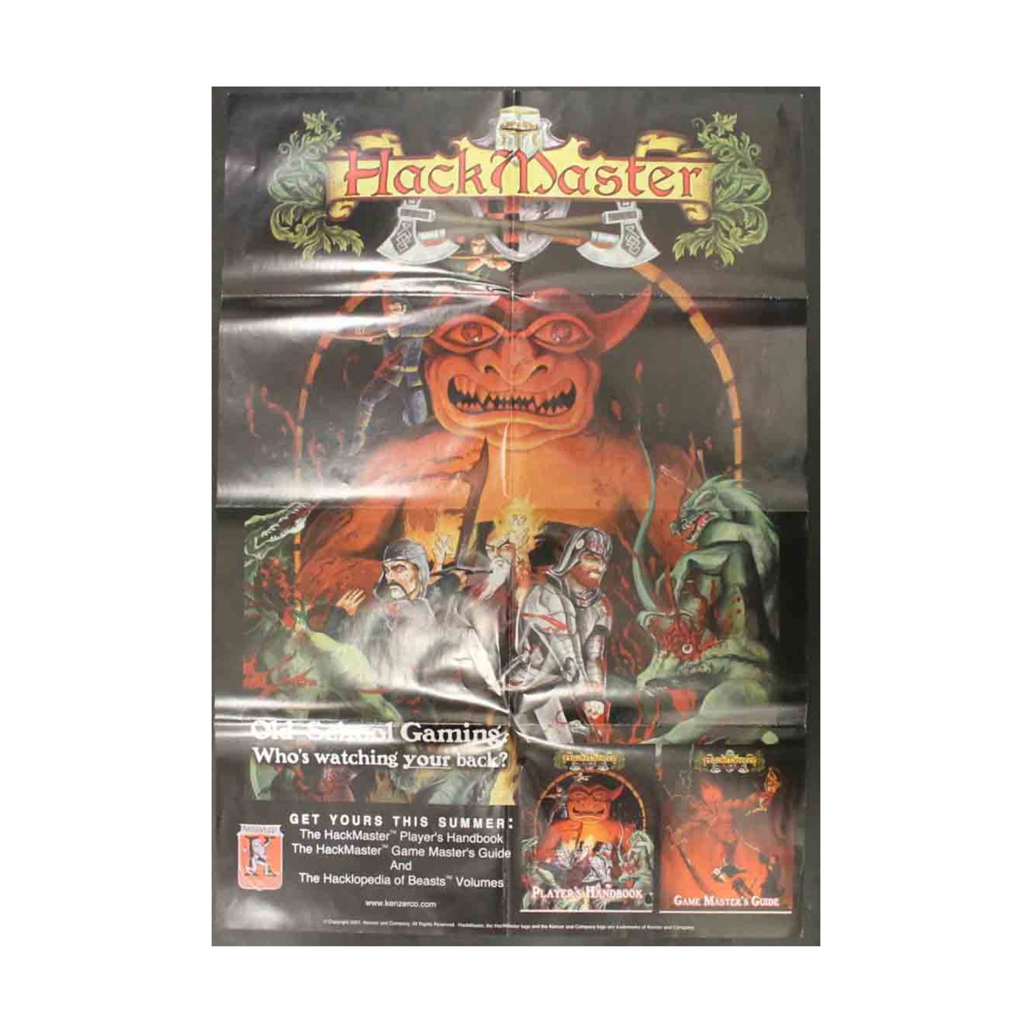 Kenzer HackMaster 4th Ed HackMaster PHB Poster Bag VG+