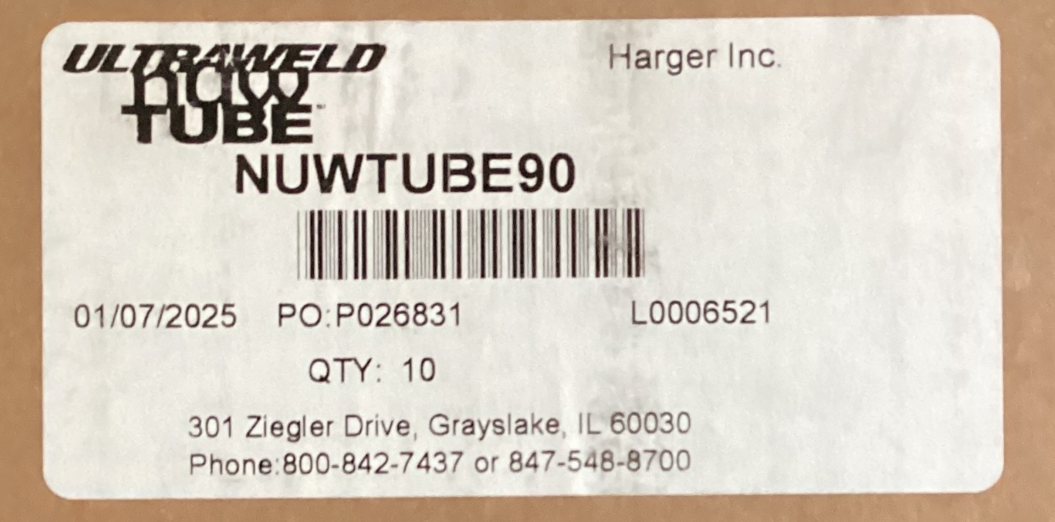 NUWTUBE90 Ultra Weld 90 Gram Box of 10