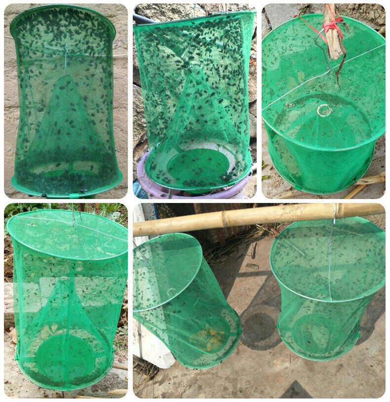 3 x The Ranch Fly Trap Reusable Fly Catcher Killer Cage Net Trap Pest Bug Catch