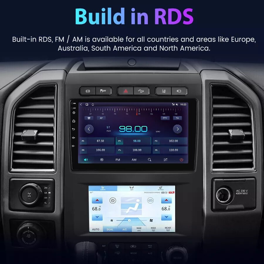 9'' Car Stereo Radio Auto Android Carplay Navi 4+64GB For Ford F150 2015-2021
