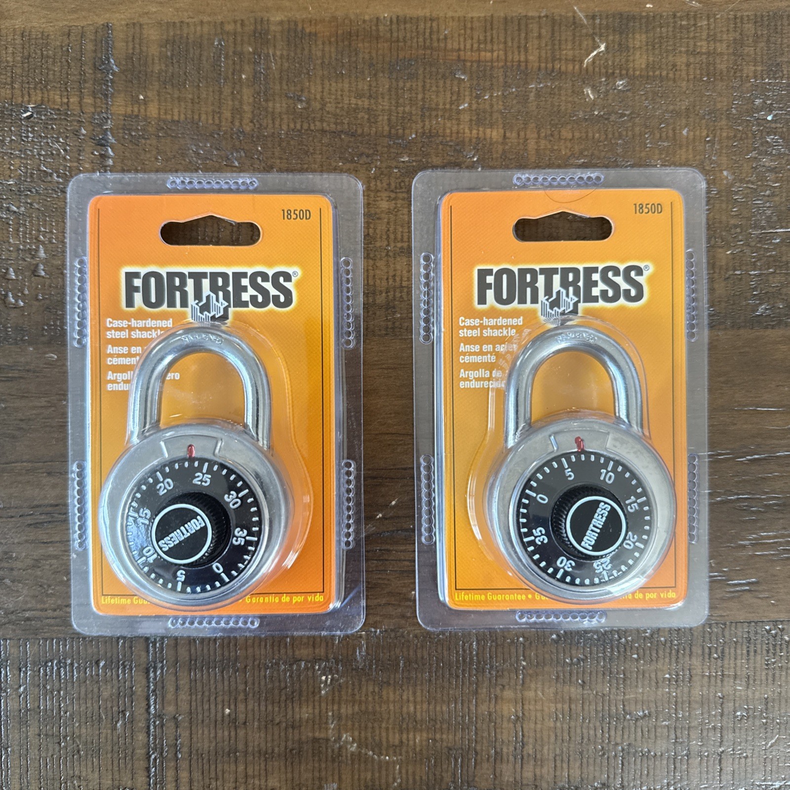 2 Pack Master Lock Fortress Combination Padlock, 1-7/8" 1850D