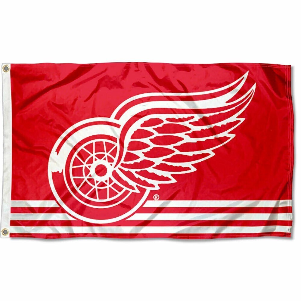 DETROIT RED WINGS 3'X5' FLAG/BANNER **100% FULL COLOR ON BOTH SIDES OF FLAG**