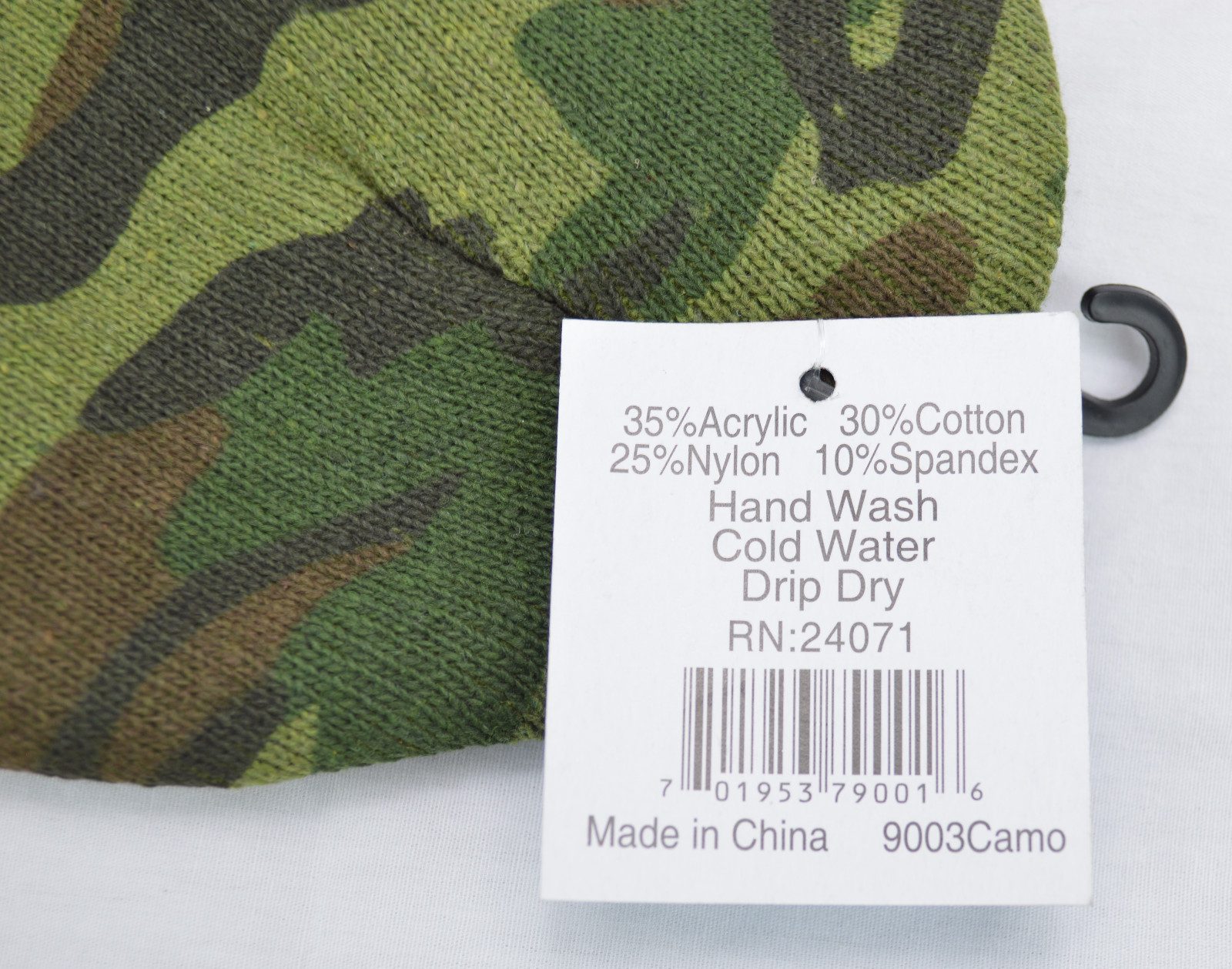 Camouflage print knit hat watch cap camo free USA shipping