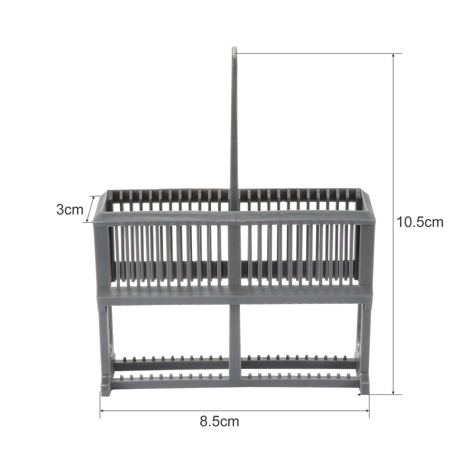 Microscope Slides Rack 24 Position Polypropylene Staining Rack Gray