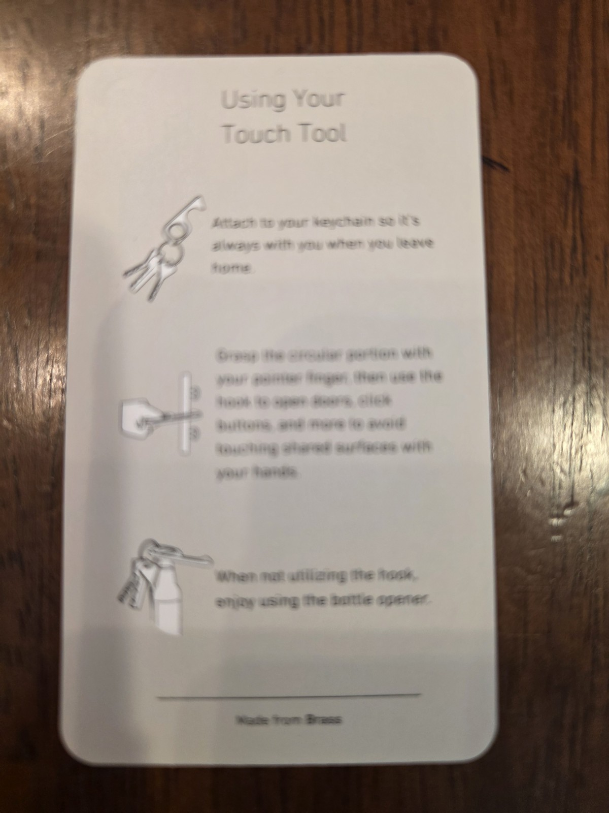 PEEL Solid Brass Touch Tool SEALED NEW ...don't like germs? Use a touch tool!