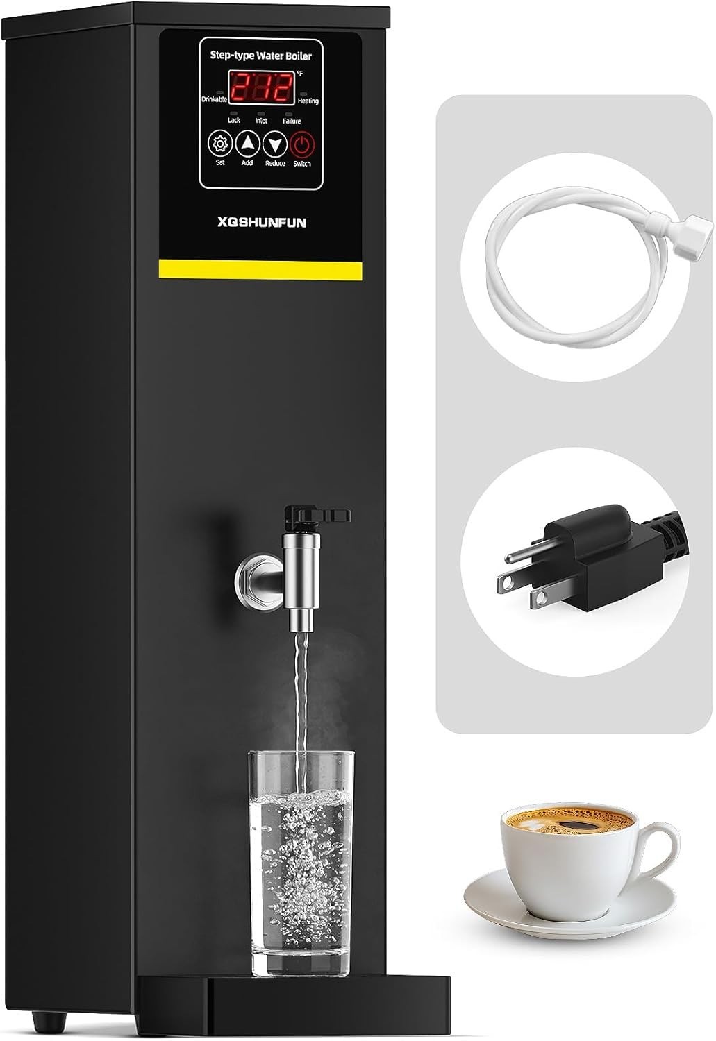 12L Commercial Hot Water Dispenser Auto-Refill Plumbed-in Water Boiler, 1500W
