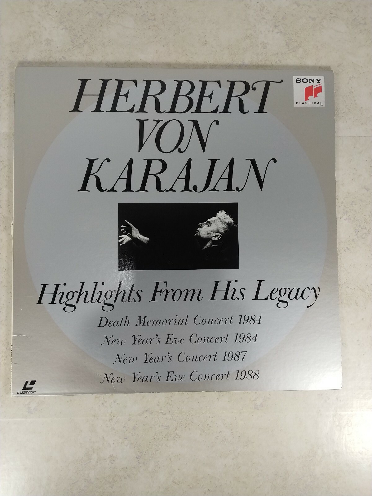 Herbert Von Karajan Highlights From His Legacy LaserDisc Rare Promo Copy 1990