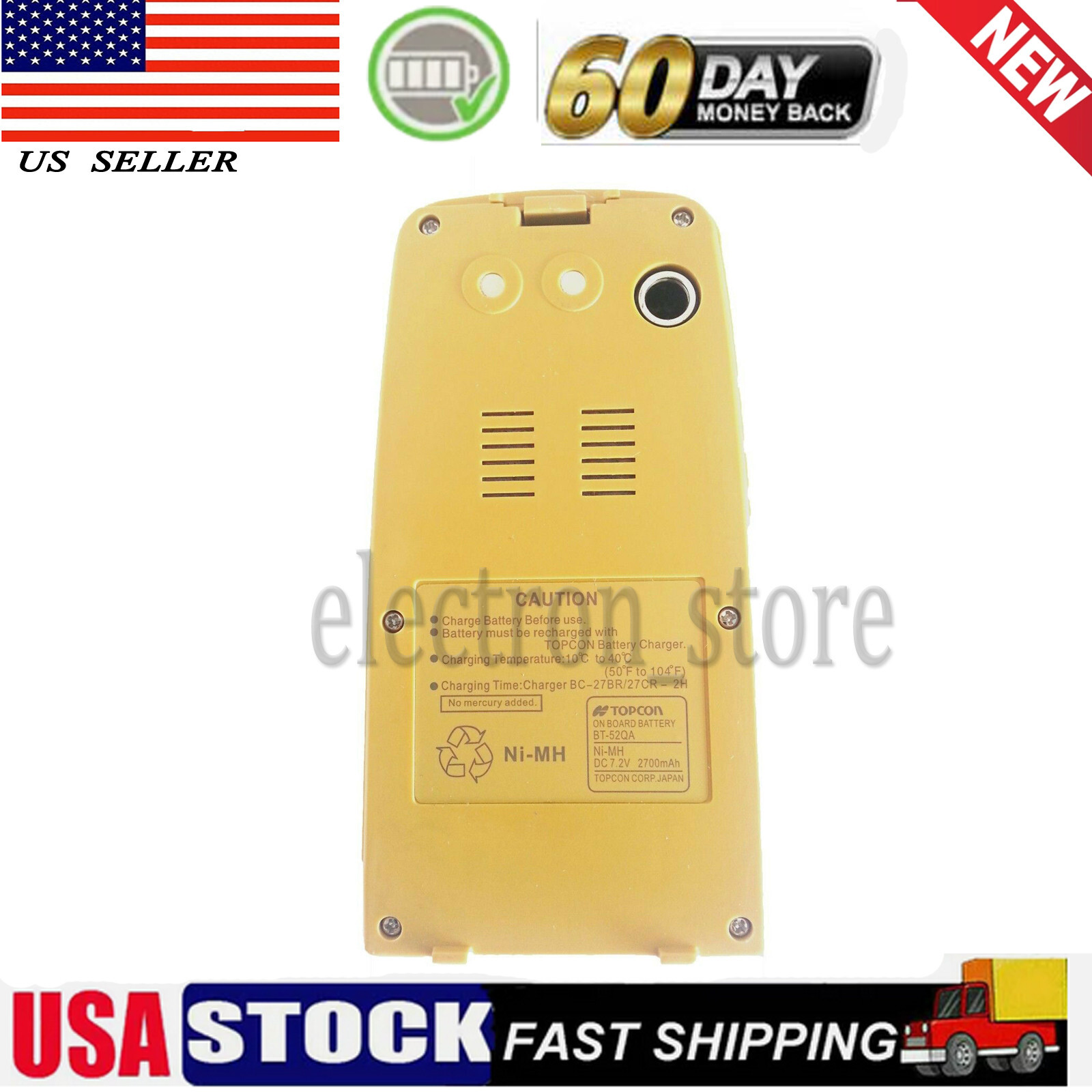 BT-52QA Battery for Topcon GTS-210 GTS-220 GTS-230W GRS-245NW Total Stations
