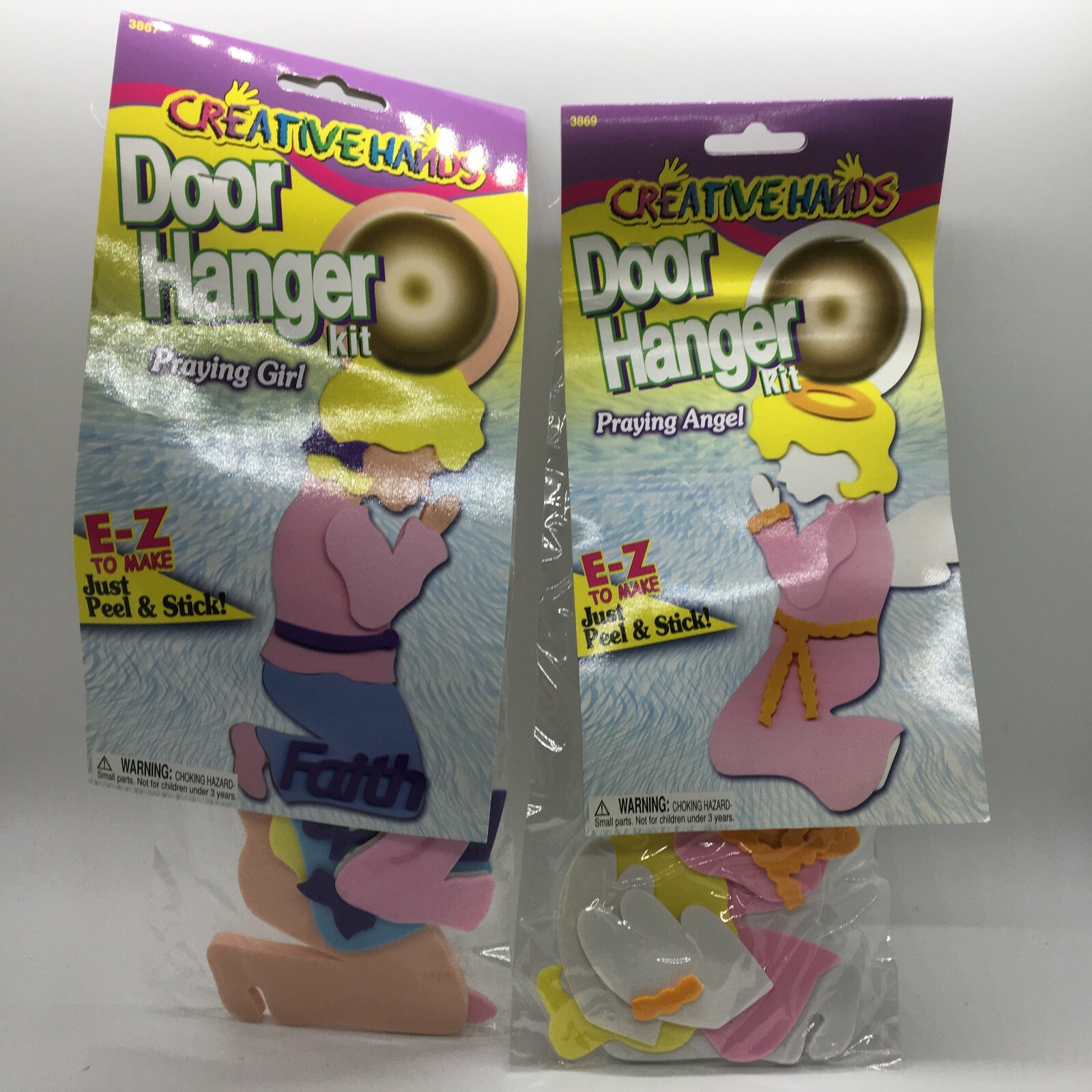 2 PC Set Creative Hands Door Hanger Kit Praying Girl & Angel Free Ship New